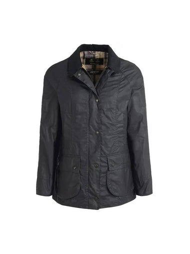 Beadnell Wax Jacket Navy - BARBOUR - BALAAN 1