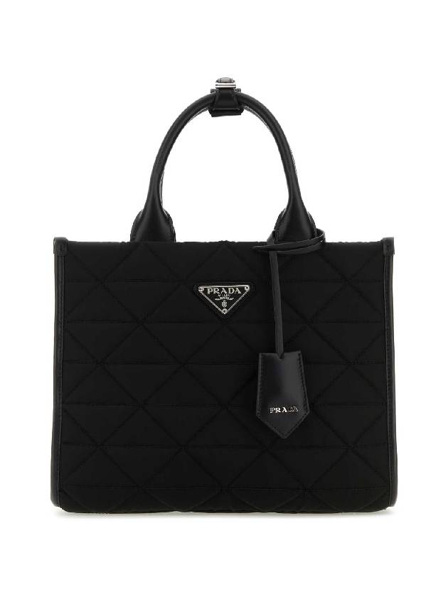 Triangle Logo Jagard Tote Bag Black - PRADA - BALAAN 2