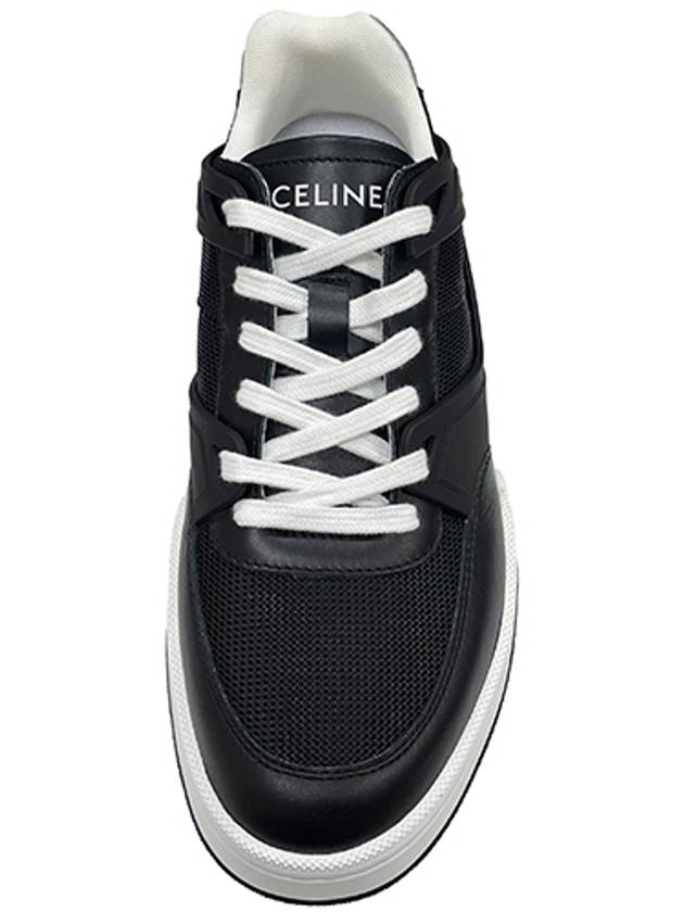 CT07 Rubber Mesh Leather Low Top Sneakers Black - CELINE - BALAAN 2