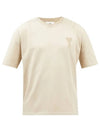 Big Heart Logo Oversized Short Sleeve T-Shirt Beige - AMI - BALAAN 2