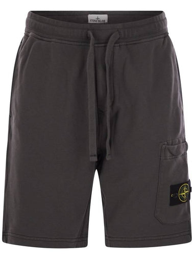 Cargo bermuda shorts with pockets and drawstring waistband - STONE ISLAND - BALAAN 1