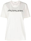 Logo Sequin Cotton Short Sleeve T-Shirt White - MONCLER - BALAAN 2