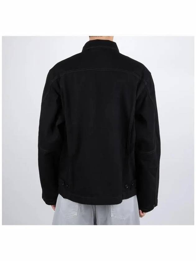 Boxy Oversized Denim Jacket Black - LEMAIRE - BALAAN 5