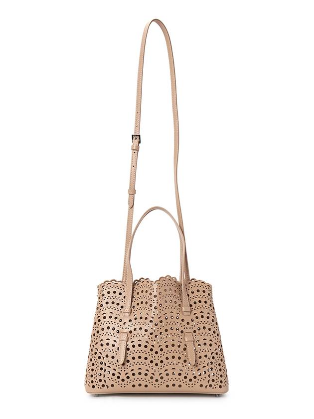 Mina 25 Wave Lux Calfskin Tote Bag Salmon - ALAIA - BALAAN 8