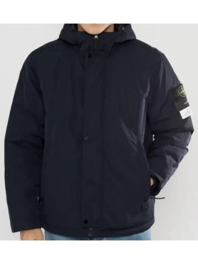 Techno Fabric Hooded Jacket Navy - STONE ISLAND - BALAAN 2