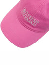 Logo Cotton Ball Cap Pink - GANNI - BALAAN 8