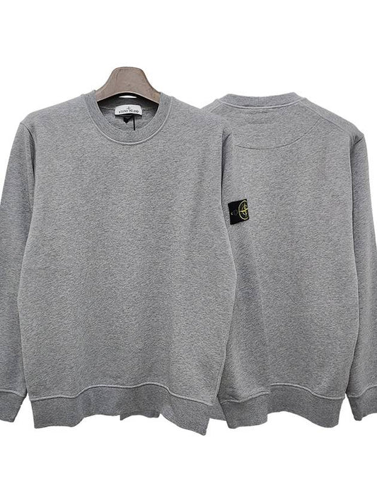 Wappen Patch Garment Dyed Sweatshirt Grey - STONE ISLAND - BALAAN 2