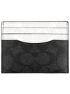 Color Block Signature Canvas Card Wallet Charcoal - COACH - BALAAN 1