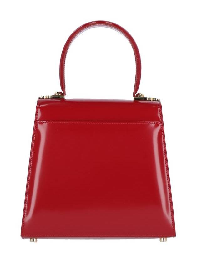 Iconic Top Handle Small Tote Bag Red - SALVATORE FERRAGAMO - BALAAN 4