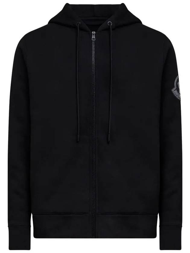 Genius Big Logo Patch Brushed Hood Zipup Black 8G000 10 809KX 999 - MONCLER - BALAAN 2