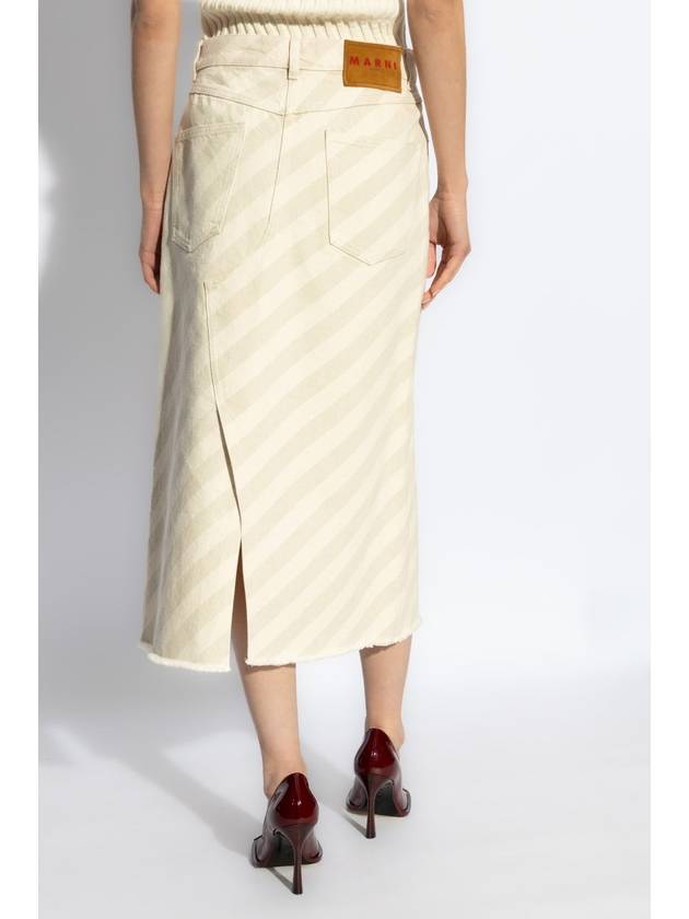 Marni Denim Skirt, Women's, Cream - MARNI - BALAAN 4