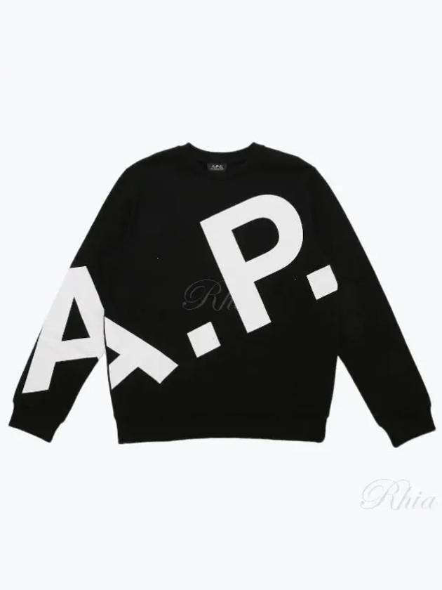 Cory Big Logo Cotton Sweatshirt Black - A.P.C. - BALAAN 2