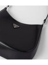 Triangular Logo Cleo Brushed Leather Shoulder Bag Black - PRADA - BALAAN 6