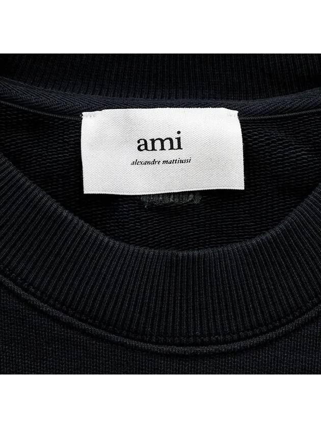 Paris Logo Patch Sweatshirt Black - AMI - BALAAN 3