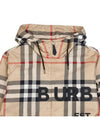 Men's Horseferry Print Check Hoodie Zip-up Beige - BURBERRY - BALAAN 4