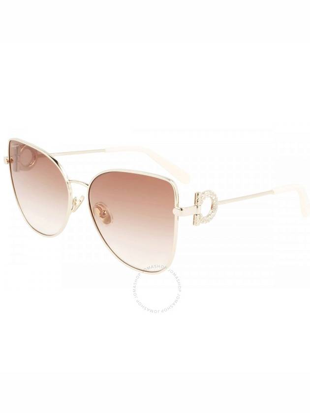 Eyewear Cats Eye Metal Sunglasses Peach Gradient - SALVATORE FERRAGAMO - BALAAN 1