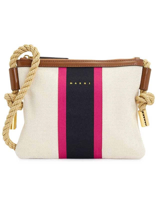 Striped Canvas Cross Bag Ivory - MARNI - BALAAN 2