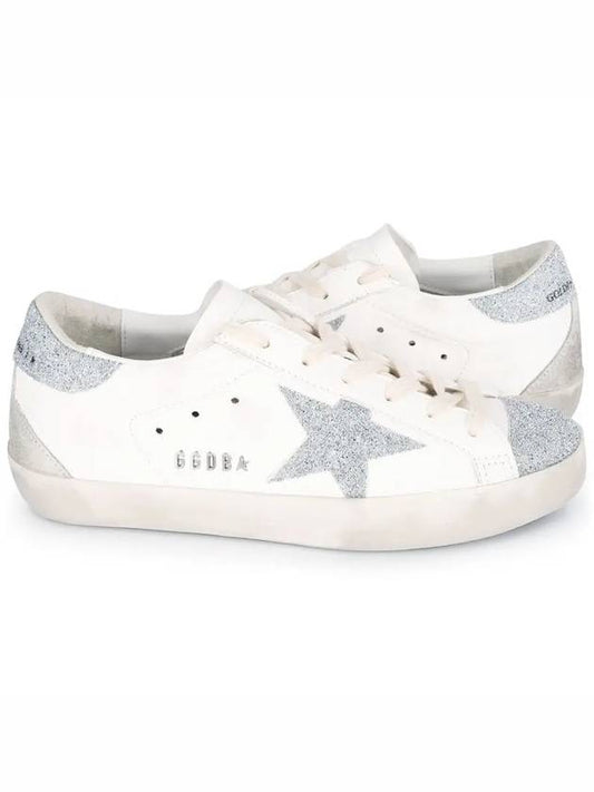 Superstar Glitter Low Top Sneakers Silver White - GOLDEN GOOSE - BALAAN 2