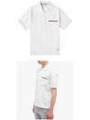 Men's Three Stripes Pocket Mercerized Short Sleeve Polo Shirt White - THOM BROWNE - BALAAN 5