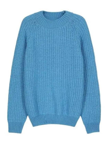 Tape knit blue t shirt sweatshirt - SUNFLOWER - BALAAN 1