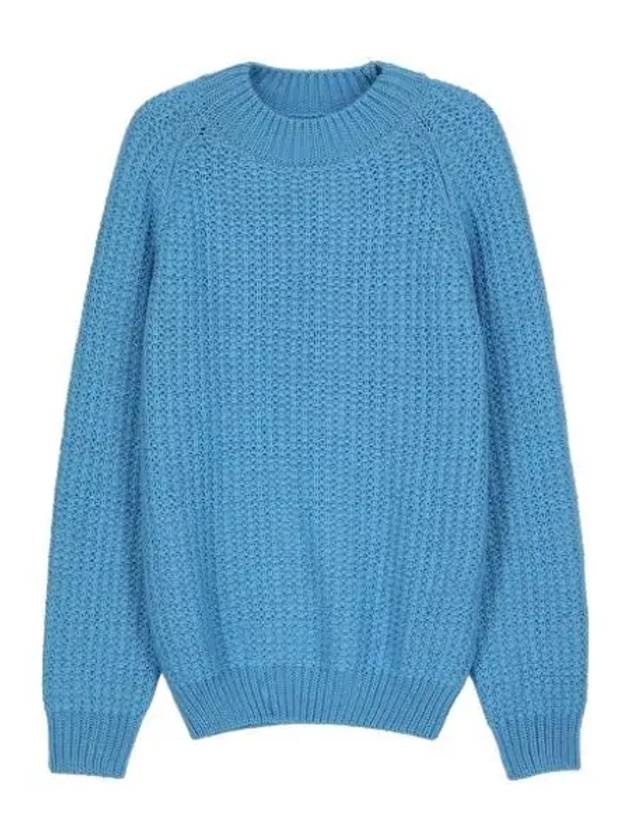 Tape knit blue t shirt sweatshirt - SUNFLOWER - BALAAN 1