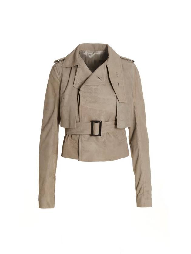 Belted Cropped Jacket Beige - RICK OWENS - BALAAN 1