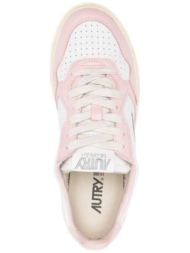 Medalist Bicolor Leather Low Top Sneakers White Pink - AUTRY - BALAAN 5