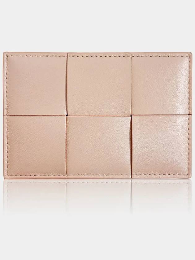 Intrecciato Lambskin Calfskin Card Wallet Pink - BOTTEGA VENETA - BALAAN 6