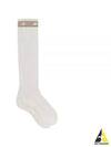 Logo Embroidery Socks White - DIOR - BALAAN 2