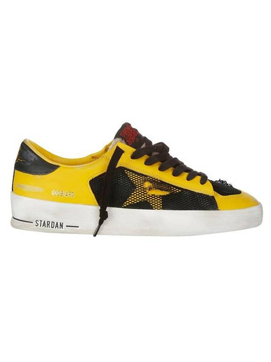 Stardan Net Stars Low-Top Sneakers Yellow Black - GOLDEN GOOSE - BALAAN 1