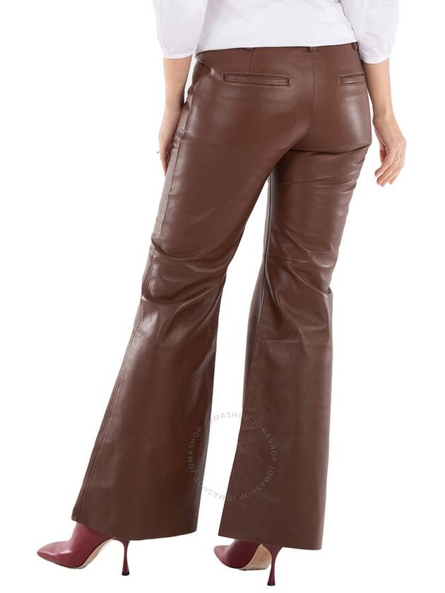 Chloe Ladies Dark Chesnut Flare Leather Pant, Brand Size 38 (US Size 6) - CHLOE - BALAAN 3