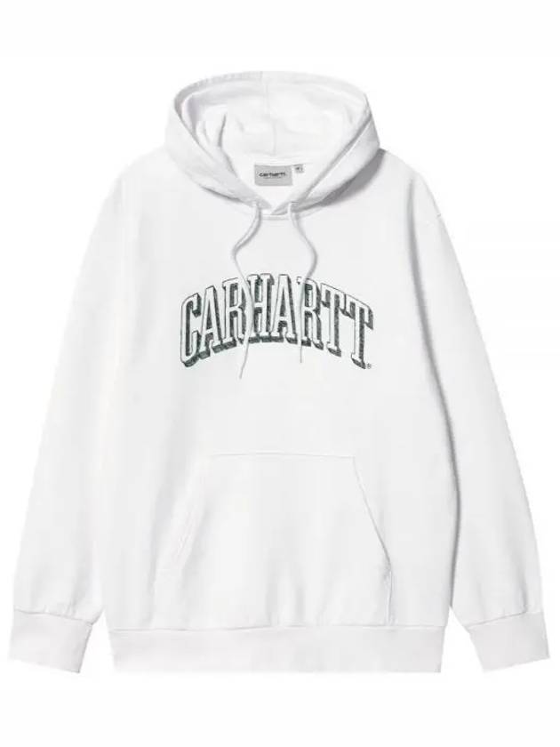 Scrawl Logo Print Hoodie White - CARHARTT WIP - BALAAN 1