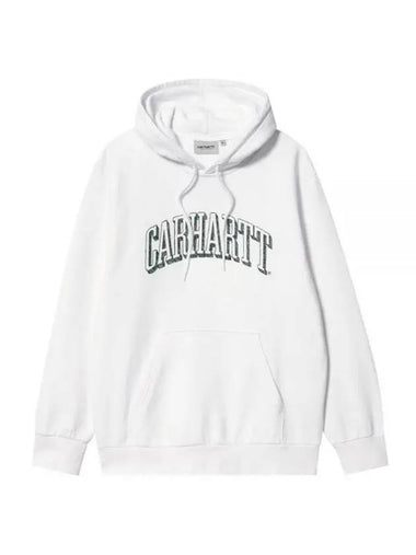 Scrawl Logo Print Hoodie White - CARHARTT WIP - BALAAN 1