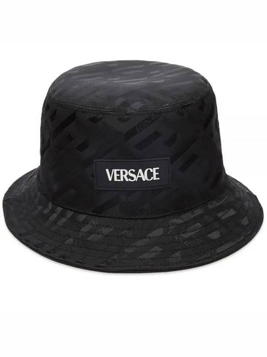 Logo Jacquard Bucket Hat Black - VERSACE - BALAAN 2