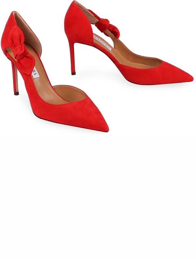 Aquazzura Very Bow Tie Suede Pumps - AQUAZZURA - BALAAN 3