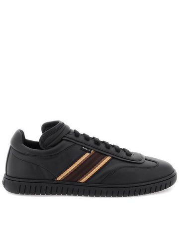 Parrel Ribbon Low Top Sneakers Black - BALLY - BALAAN 1