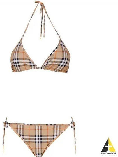 Women's Vintage Check Triangle Bikini Archives Beige - BURBERRY - BALAAN 2