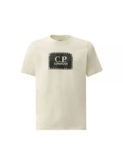 30/1 Jersey Label Style Logo Short Sleeve T-Shirt White - CP COMPANY - BALAAN 2