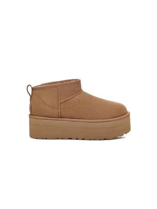 for women suede leather mini platform boots classic ultra chestnut 270983 - UGG - BALAAN 1