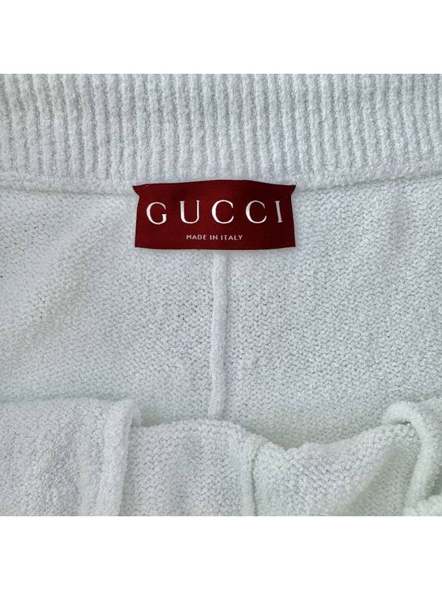 Straight leg striped cotton blend shorts 787677 - GUCCI - BALAAN 5