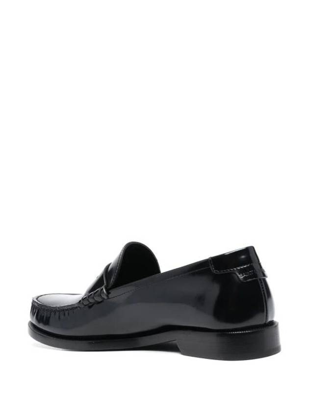 Le Leather Loafer Black - SAINT LAURENT - BALAAN 4