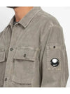 Corduroy Button Utility Shirt Jacket Grey - CP COMPANY - BALAAN 6