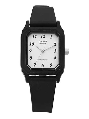 Analog Square Urethane Watch White Black - CASIO - BALAAN 1