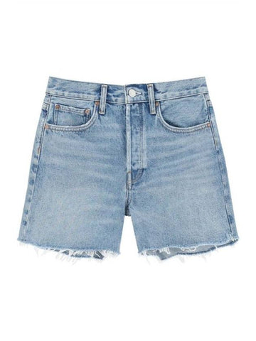 Women's Fraidhem Denim Shorts Blue - AGOLDE - BALAAN 1