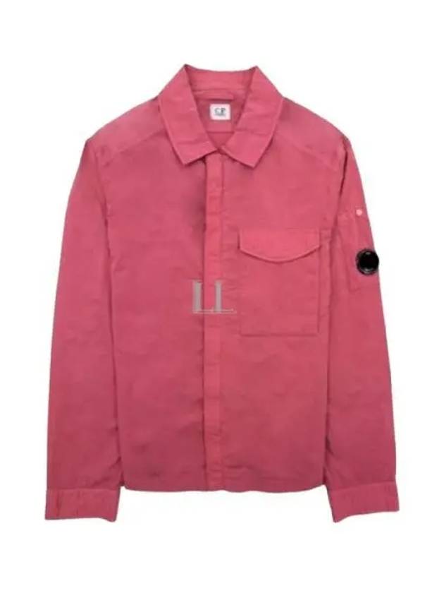 Chrome-R Pocket Over Long Sleeve Shirt Pink - CP COMPANY - BALAAN 2