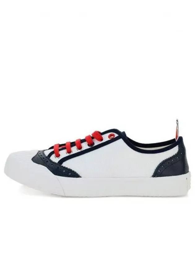 Women's Contrast Piping Low Top Sneakers White - THOM BROWNE - BALAAN 2