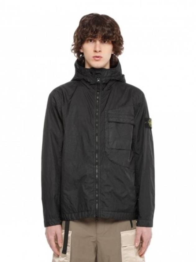 Garment Dyed Crinkle Reps R Nylon Jacket Black - STONE ISLAND - BALAAN 4