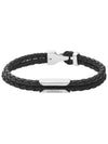 Stackable Leather Bracelet Black - DIESEL - BALAAN 3