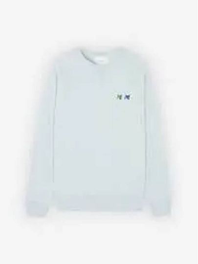 Double Monochrome Fox Head Patch Classic Sweatshirt Light Blue - MAISON KITSUNE - BALAAN 2