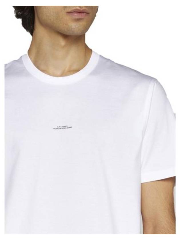 Metropolis Center Logo Short Sleeve T-Shirt White - CP COMPANY - BALAAN 6